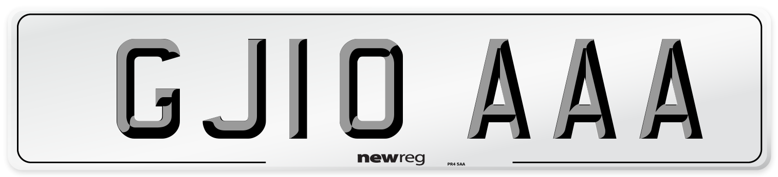 GJ10 AAA Number Plate from New Reg
